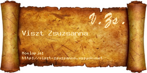Viszt Zsuzsanna névjegykártya